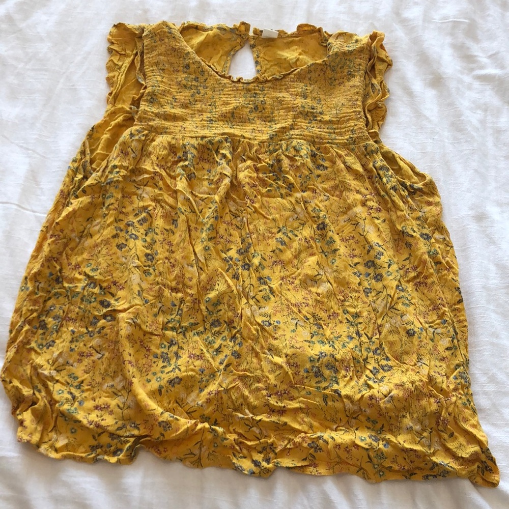 Yellow Floral Old Navy Top
